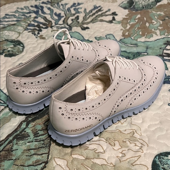 Women's White Cole Haan Brogue Shoes - Picture 4 of 9